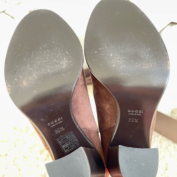 Gucci brown suede boots, size 35 - Picture 9 of 14